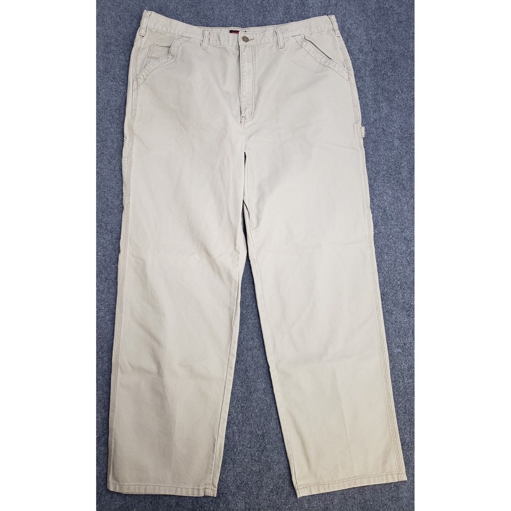 Wolverine Duck Canvas Carpenter Mens Pants Hunting 42x34 Tan